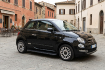 Fiat 500/500L 2013-2022 гг. Боковые пороги Bosphorus Black (2 шт., алюминий) фото 1