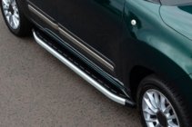 Fiat 500/500L 2013-2022 гг. Боковые Подножки Fullmond (2 шт., Алюминий) фото 2