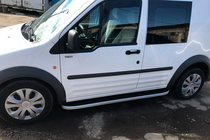 Ford Connect 2002–2006 гг. Боковые Подножки Tayga (2 шт., Алюминий) фото 5