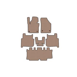 Резиновые коврики Carsuit (3 ряда, 2006-2010, 7-местный, бежевые) Volkswagen Touran 2003-2010 гг. фото 1