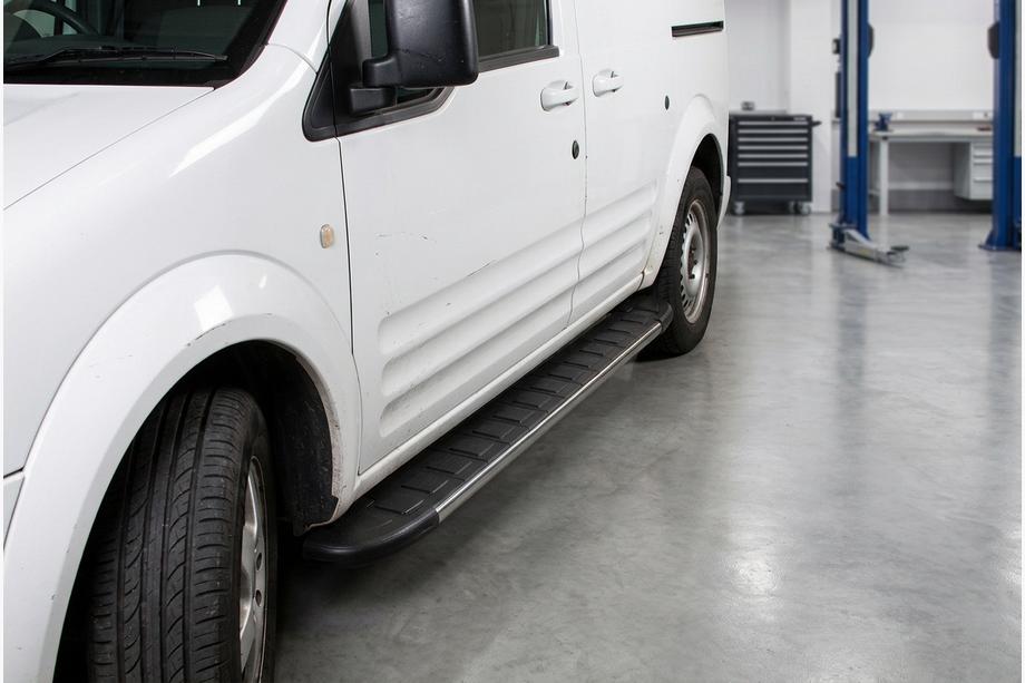 Ford Connect 2006–2009 гг. Боковые Подножки Duru (2 шт., Алюминий) Image