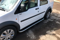 Ford Connect 2006–2009 гг. Боковые Подножки Tayga (2 шт., Алюминий) фото 3