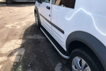 Ford Connect 2006–2009 гг. Боковые Подножки Tayga (2 шт., Алюминий) фото 12