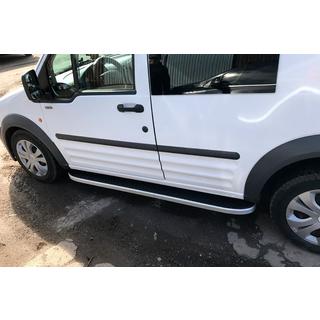 Боковые Подножки Tayga (2 шт., Алюминий) Ford Connect 2006–2009 гг. фото 2