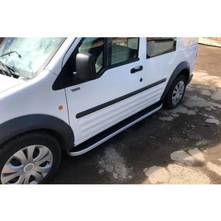 Боковые Подножки Tayga (2 шт., Алюминий) Ford Connect 2006–2009 гг. фото 3