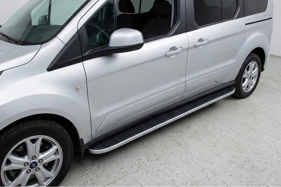 Ford Connect 2014-2021 гг. Боковые Подножки Tayga Grey (2 шт., Алюминий) Image