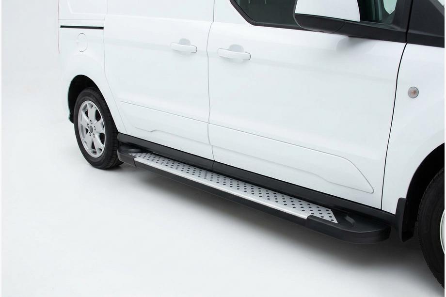 Ford Connect 2014-2021 гг. Боковые Подножки Allmond Grey (2 шт., Алюминий) Image