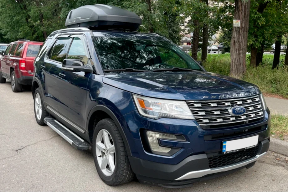 Ford Explorer 2011-2019 гг. Боковые пороги RedLine V1 (2 шт., алюминий) Image