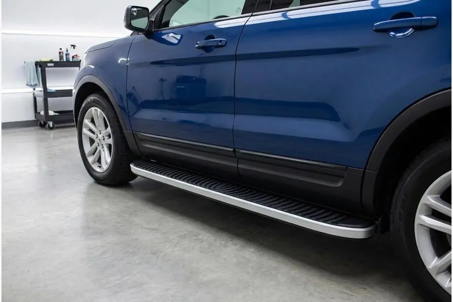Ford Explorer 2011-2019 гг. Боковые Подножки Tayga Grey (2 шт., Алюминий) Image