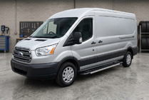 Ford Transit 2014- гг. Боковые пороги RedLine V1 (2 шт., алюминий) фото 1