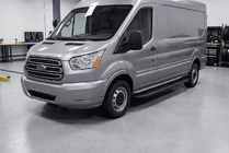 Ford Transit 2014- гг. Боковые пороги Bosphorus Black (2 шт., алюминий) фото 1