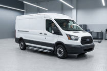 Ford Transit 2014- гг. Боковые Подножки Rainbow (2 шт., Алюминий) фото 1
