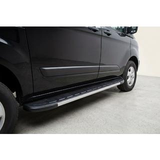 Боковые Подножки Duru (2 шт., Алюминий) Ford Custom 2013-2022 гг. фото 1