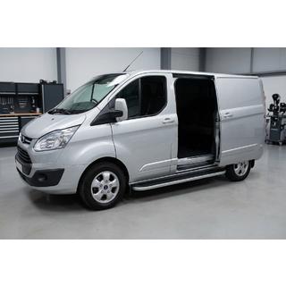 Боковые Подножки Tayga Grey (2 шт., Алюминий) Ford Custom 2013-2022 гг. фото 1