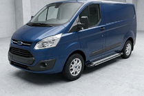 Ford Custom 2013-2022 гг. Боковые Подножки Rainbow (2 шт., Алюминий) фото 1