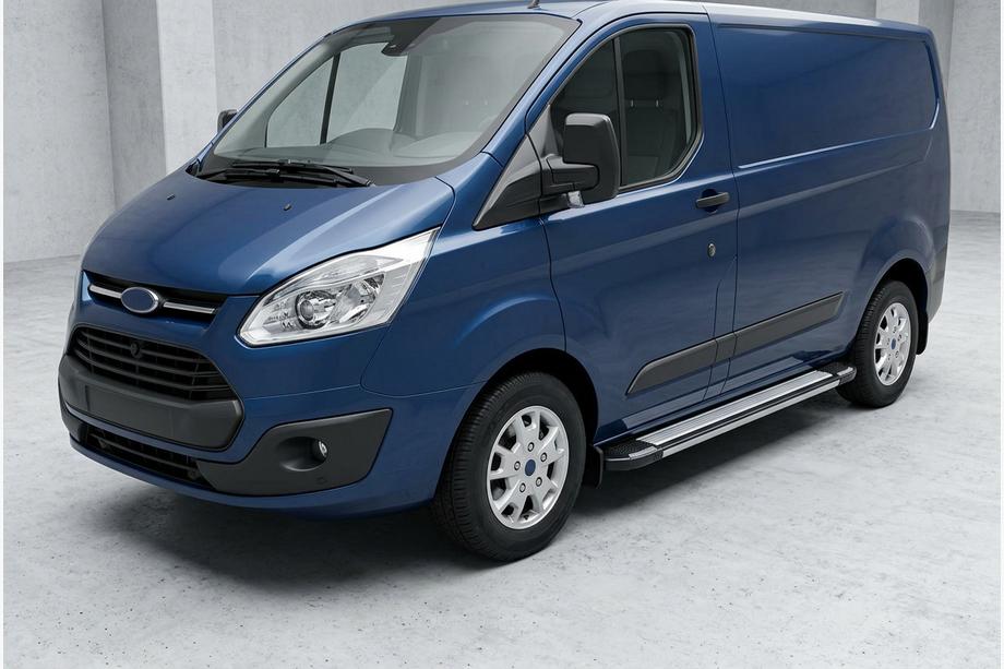 Ford Custom 2013-2022 гг. Боковые Подножки Rainbow (2 шт., Алюминий) Image