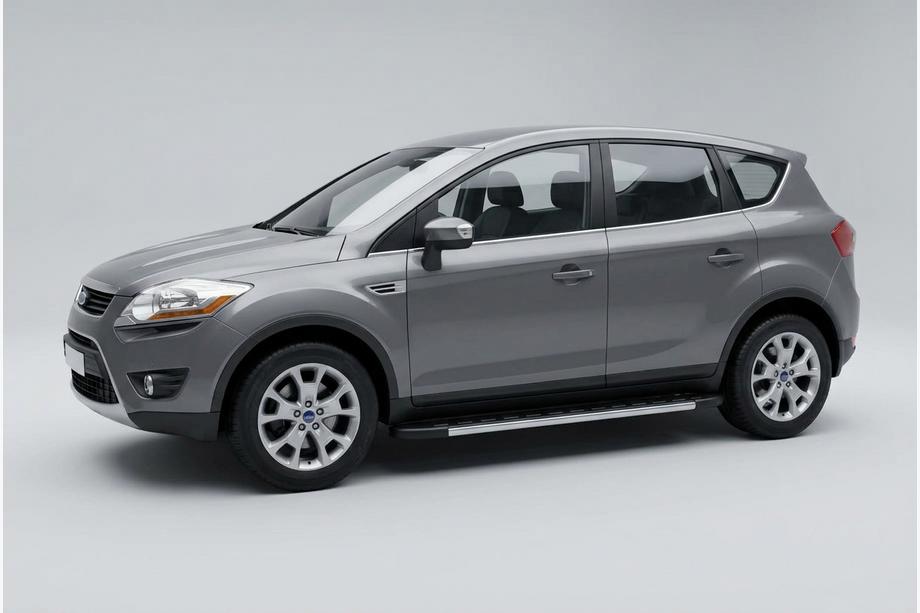 Ford Kuga 2008-2013 гг. Боковые Подножки Duru (2 шт., Алюминий) Image