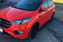 Ford Kuga/Escape 2013-2019 гг. Боковые пороги Bosphorus Black (2 шт., алюминий) фото 1