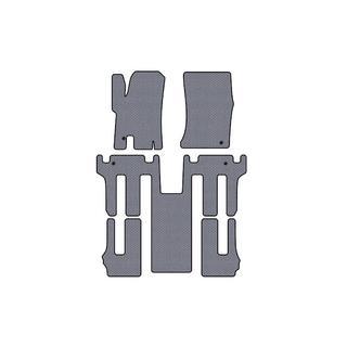 Резиновые коврики Carsuit 2004-2008 (3 ряда, серые) Ssang Yong Rodius фото 1