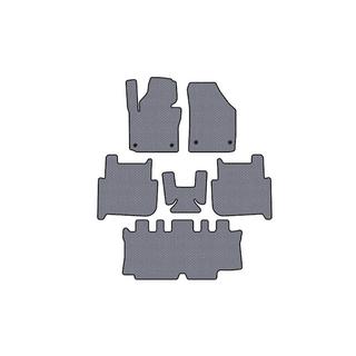 Резиновые коврики Carsuit (3 ряда, 2006-2010, 7-местный, серый) Volkswagen Touran 2003-2010 гг. фото 1