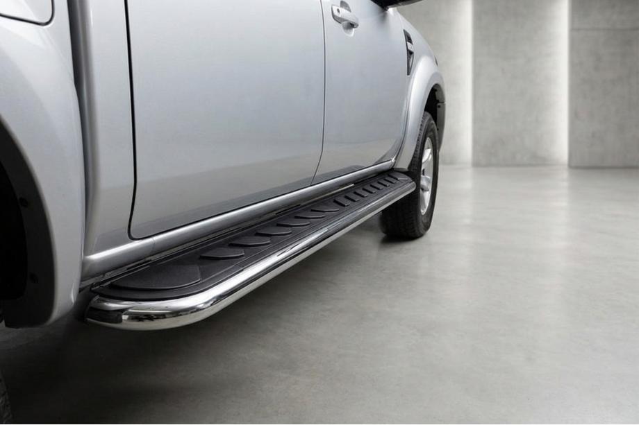 Ford Ranger 2007-2011 гг. Боковые Подножки Maydos V1 (2 шт., нержавейка) Image