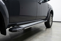 Ford Ranger 2007-2011 гг. Боковые Подножки Rainbow (2 шт., Алюминий) фото 1