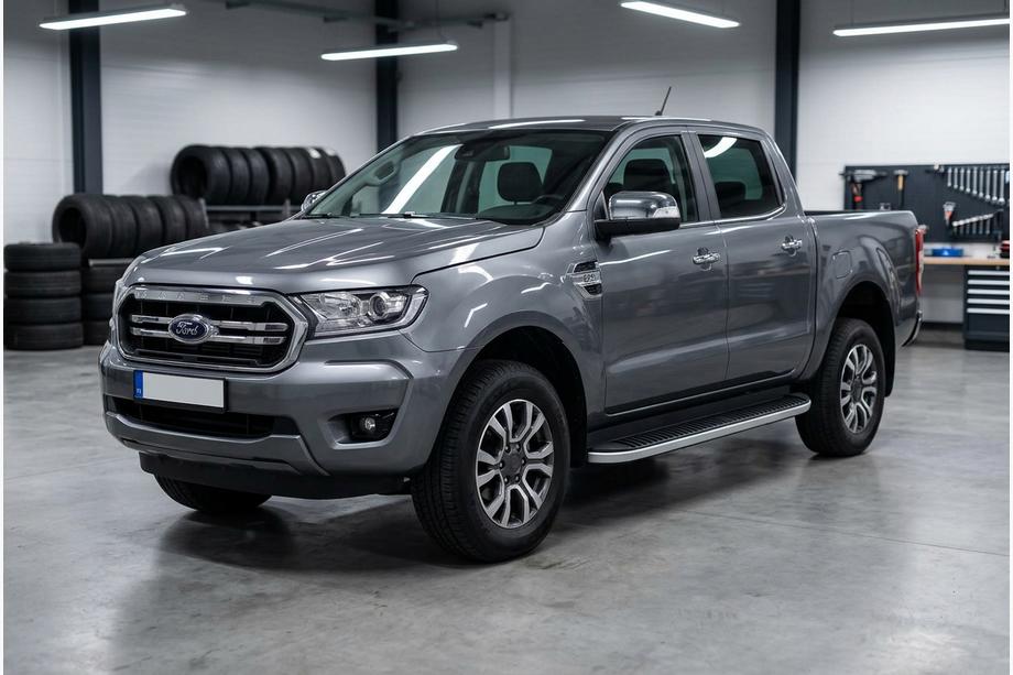 Ford Ranger 2011–2022 гг. Боковые Подножки Tayga Grey (2 шт., Алюминий) Image