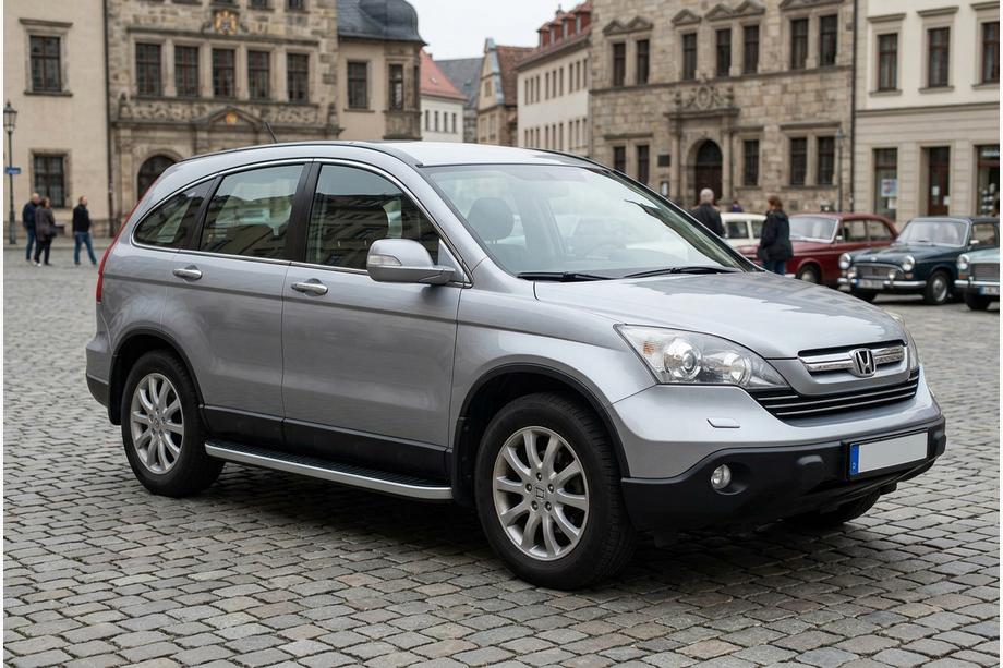 Honda CRV 2007-2011 гг. Боковые Подножки Tayga Grey (2 шт., Алюминий) Image