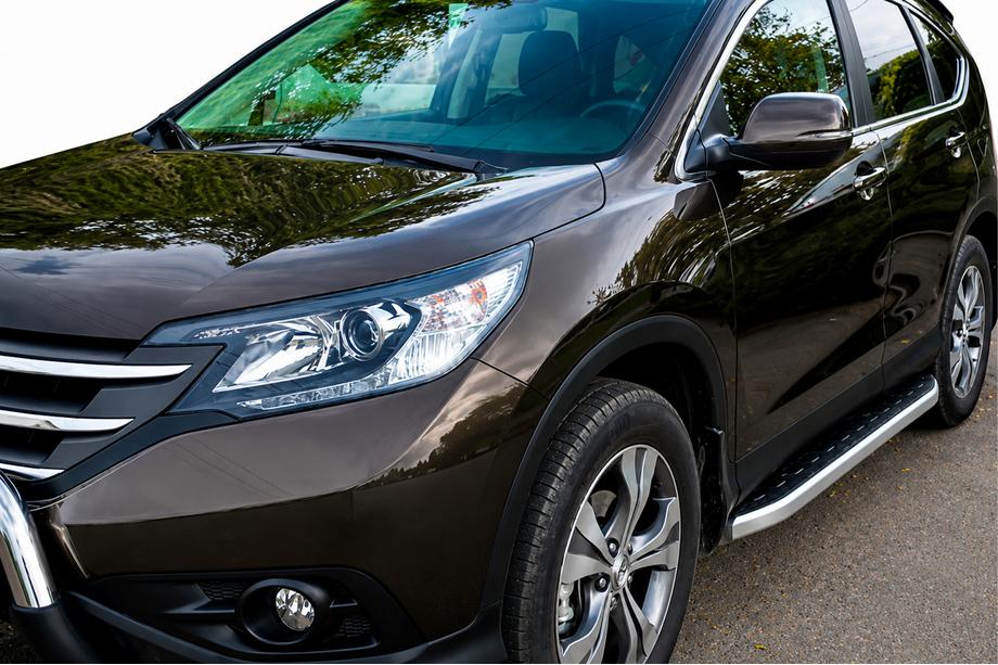 Honda CRV 2012-2016 гг. Боковые пороги Fullmond (2 шт., алюминий) Image