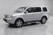 Honda Pilot 2008-2015 гг. Боковые пороги RedLine V1 (2 шт., алюминий) фото 1