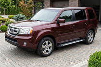Honda Pilot 2008-2015 гг. Боковые Подножки Line (2 шт., Алюминий) фото 1