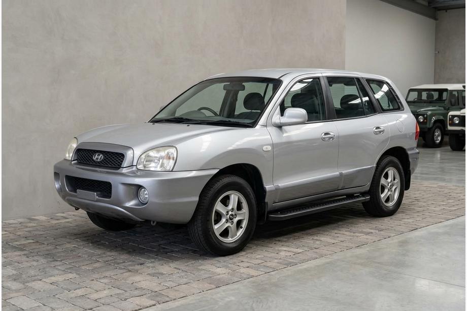Hyundai Santa Fe 1 2000-2006 гг. Боковые Подножки Allmond Black (2 шт., Алюминий) Image