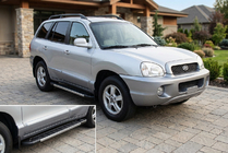 Hyundai Santa Fe 1 2000-2006 гг. Боковые пороги RedLine V1 (2 шт., алюминий) фото 1