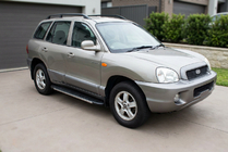Hyundai Santa Fe 1 2000-2006 гг. Боковые Подножки Duru (2 шт., Алюминий) фото 1