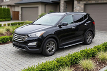 Hyundai Santa Fe 3 2012-2018 гг. Боковые Подножки Duru (2 шт., Алюминий) фото 1