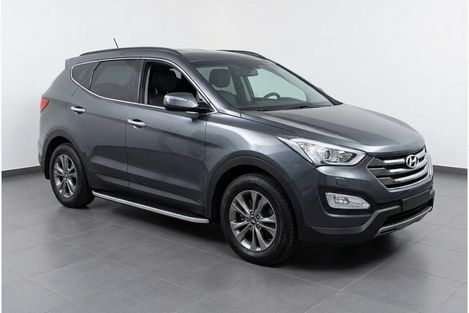 Hyundai Santa Fe 3 2012-2018 гг. Боковые Подножки Tayga Grey (2 шт., Алюминий) Фото 1