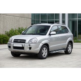 Боковые Подножки Sunrise (2 шт., Алюминий) Hyundai Tucson JM 2004- гг. фото 1