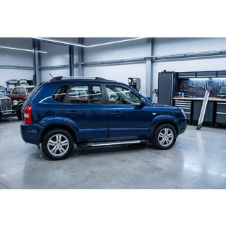 Боковые Подножки Line (2 шт., Алюминий) Hyundai Tucson JM 2004- гг. фото 1
