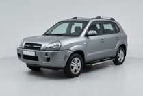 Hyundai Tucson JM 2004- гг. Боковые Подножки Duru (2 шт., Алюминий) фото 1