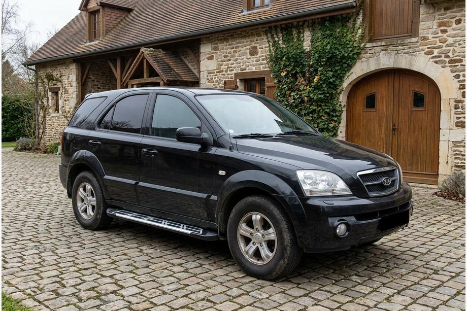 Kia Sorento I BL 2002-2009 гг. Боковые Подножки Sunrise (2 шт., Алюминий) Фото 1