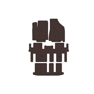 Резиновые коврики Carsuit (3 ряда, коричневые) Nissan Pathfinder R52 2012-2021 гг. фото 1