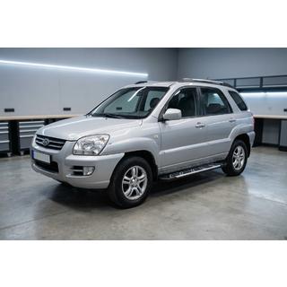 Боковые Подножки Sunrise (2 шт., Алюминий) Kia Sportage 2004-2010 гг. фото 1