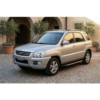 Боковые пороги RedLine V1 (2 шт., алюминий) Kia Sportage 2004-2010 гг. фото 1