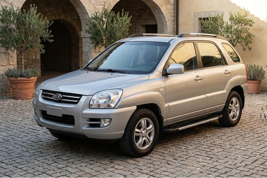 Kia Sportage 2004-2010 гг. Боковые пороги RedLine V1 (2 шт., алюминий) Image