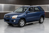 Kia Sportage 2004-2010 гг. Боковые Подножки Maydos V1 (2 шт., Алюминий и Нержавейка) фото 1