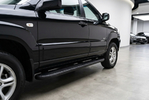 Kia Sportage 2004-2010 гг. Боковые пороги Bosphorus Black (2 шт., алюминий) фото 1