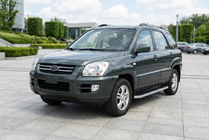 Kia Sportage 2004-2010 гг. Боковые Подножки Tayga Grey (2 шт., Алюминий) фото 1