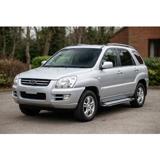 Боковые Подножки Rainbow (2 шт., Алюминий) Kia Sportage 2004-2010 гг. фото 1