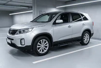 Kia Sorento II XM 2009-2014 гг. Боковые Подножки RedLine Black (2 шт., Алюминий) фото 1