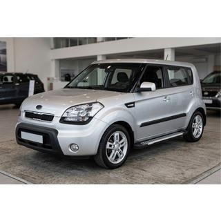 Боковые Подножки Line (2 шт., Алюминий) Kia Soul I 2008-2013 гг. фото 1